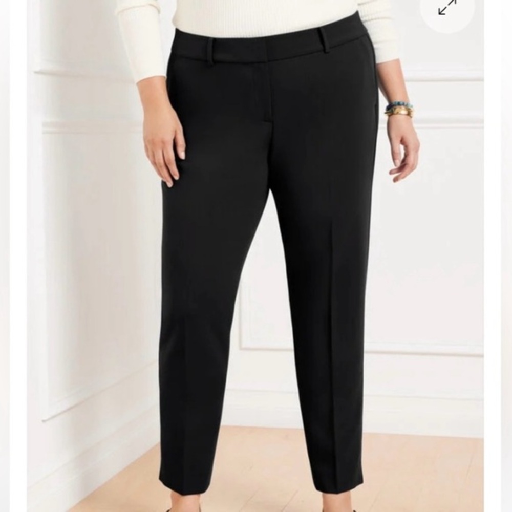 Talbots Black High-Waisted Hampshire Ankle Pants - Size 20W Petite